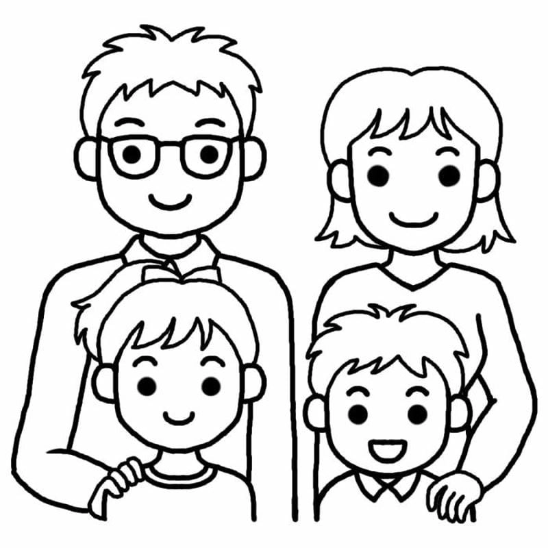 Khám phá tô màu hình gia đình đầy màu sắc