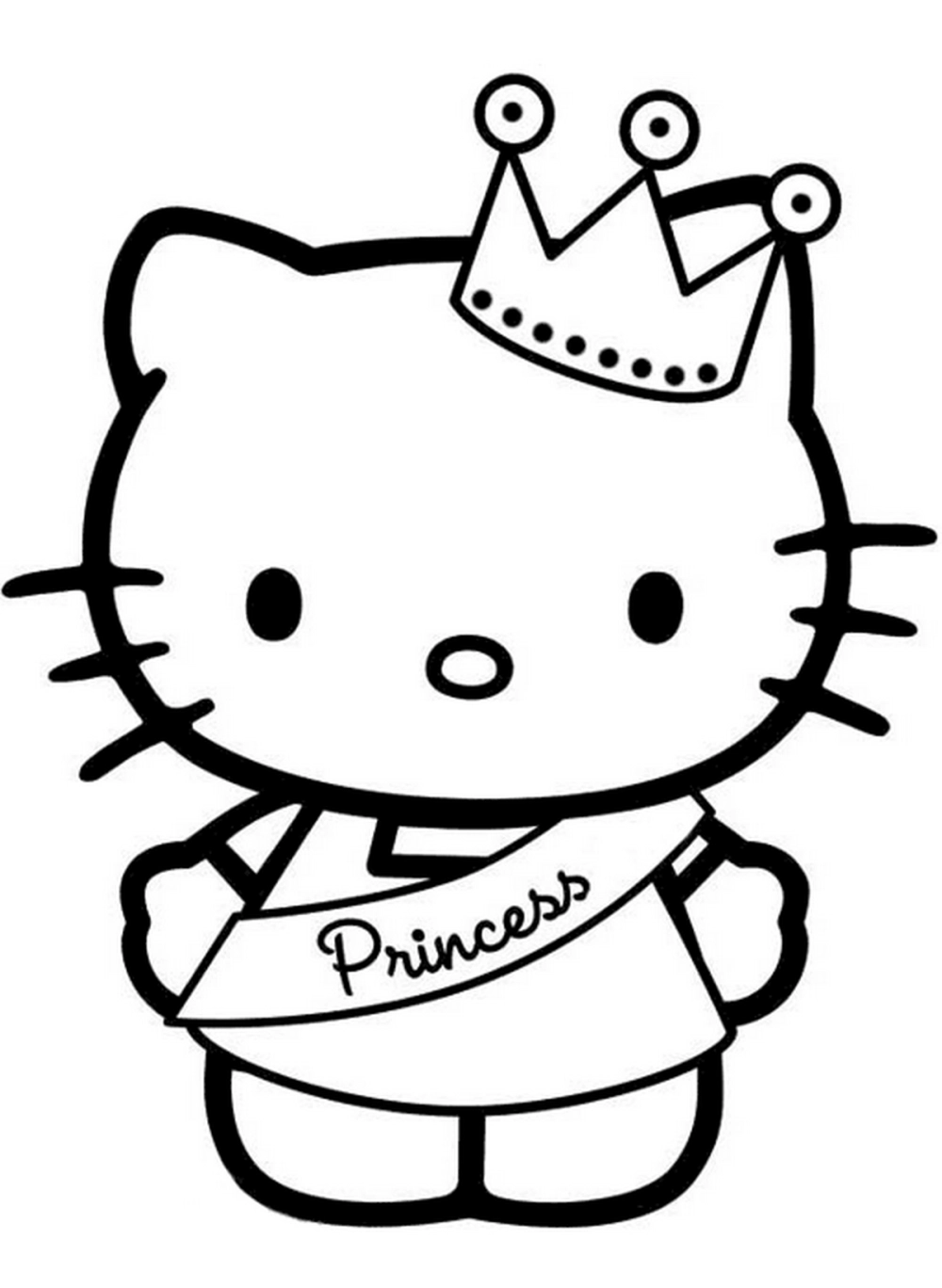Bé tập sáng tạo với tranh tô tô màu hello kitty