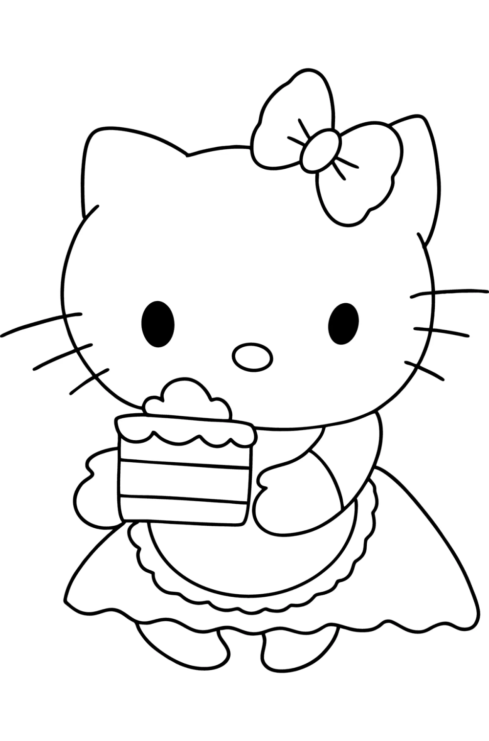 Chọn ngay bộ in hình hello kitty tô màu cho bé