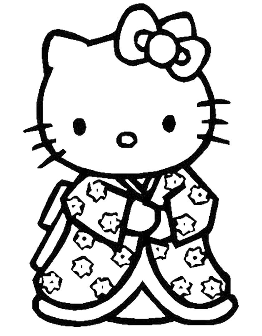 Khám phá tranh tô màu Hello Kitty cho bé gái mê nghệ thuật