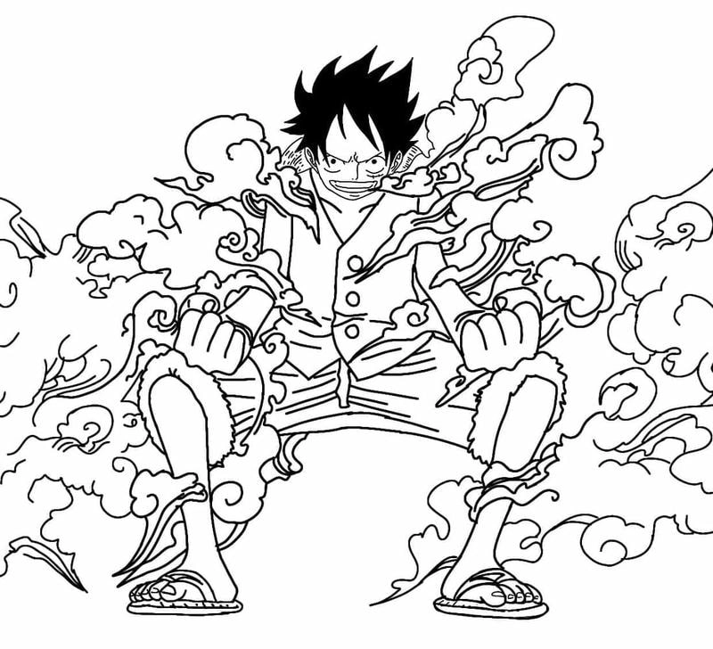 Cùng con sáng tạo với tranh tô màu luffy cute dễ thương