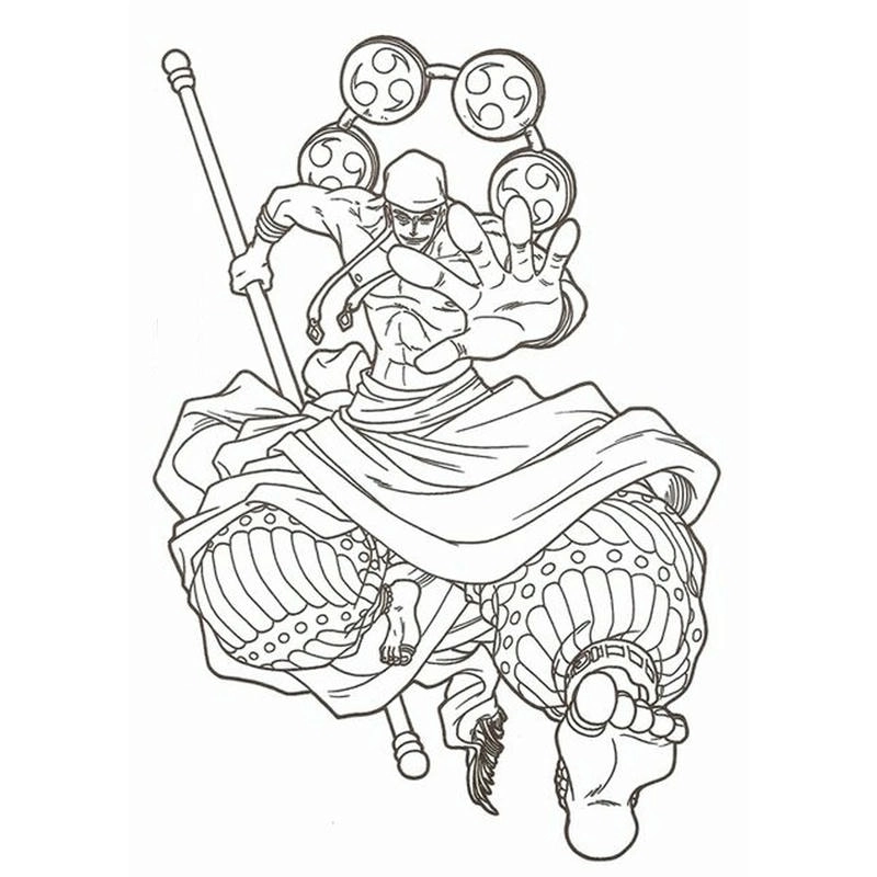 Bé mê ngay với tranh tô màu luffy gear 4 siêu dễ thương