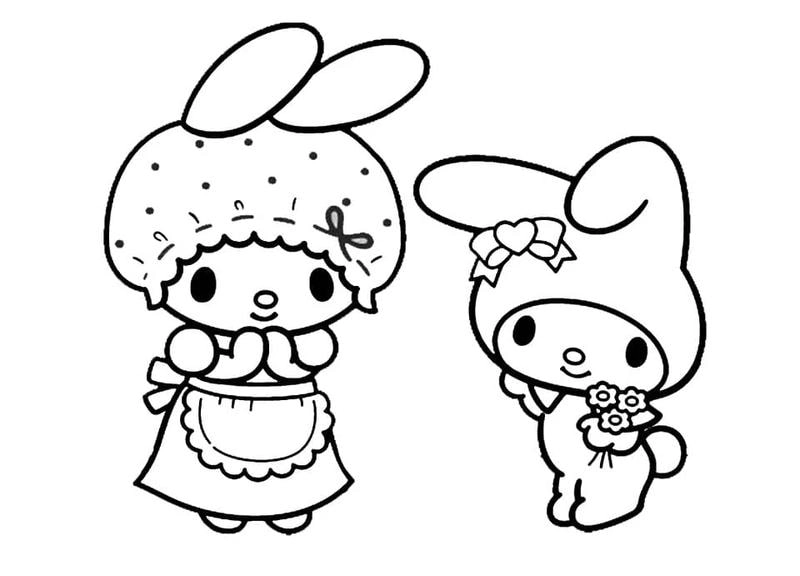 Tìm kiếm tranh hình tô màu my melody đáng yêu nhất