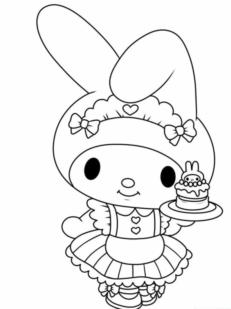 Thỏa sức sáng tạo với kuromi melody tô màu
