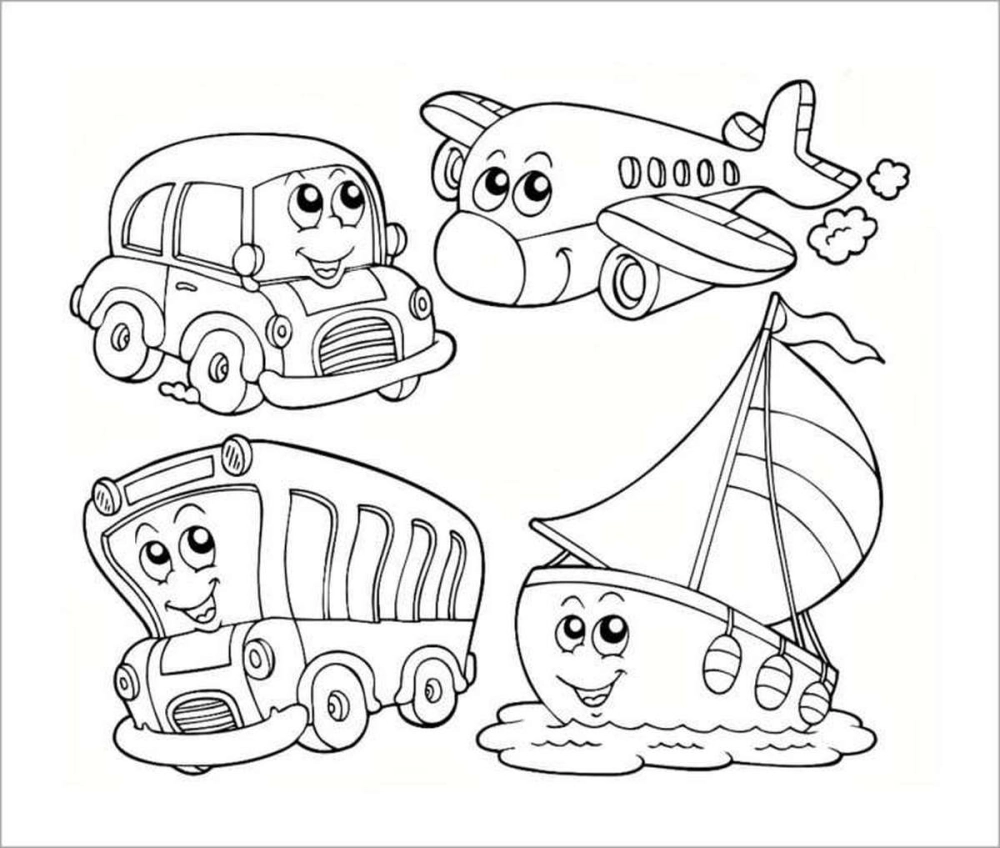 Tổng hợp mẫu tô màu xe ô tô cho bé giúp bé phát triển trí tưởng tượng