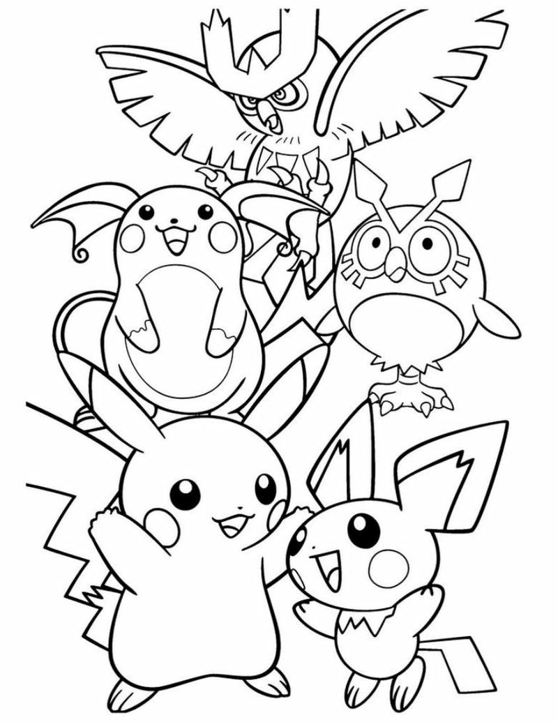 Bé sẽ mê tít các hình pikachu cho bé tô màu