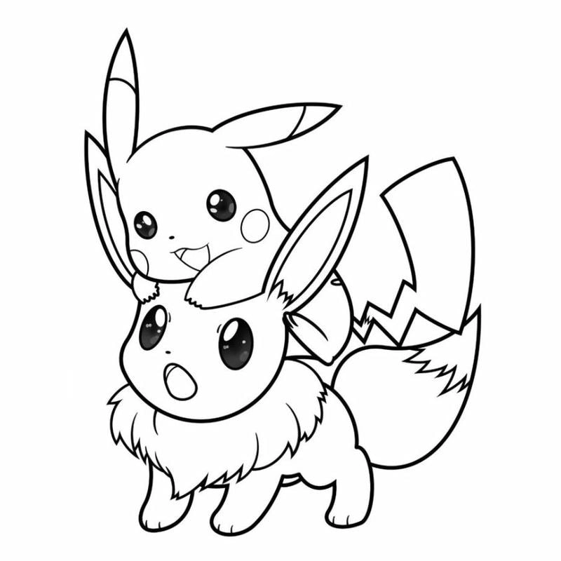 Mẫu tô màu pikachu đội mũ độc lạ cho bé thử sức