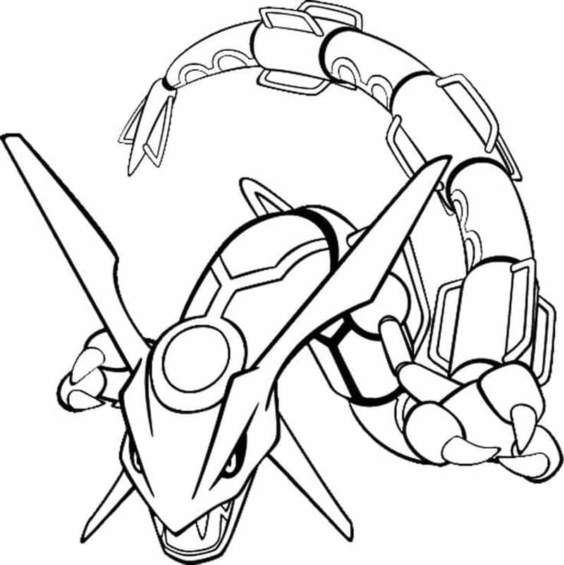 Khám phá tranh tô màu pokemon rayquaza tuyệt đẹp