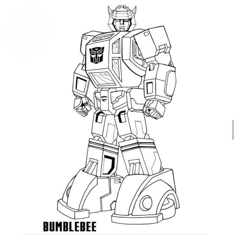 Học mà chơi với tô màu robot bumblebee