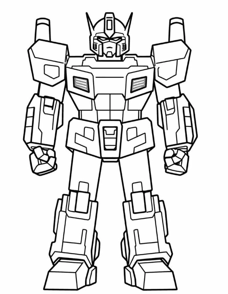Thế giới máy móc thú vị qua tô màu robot cho bé