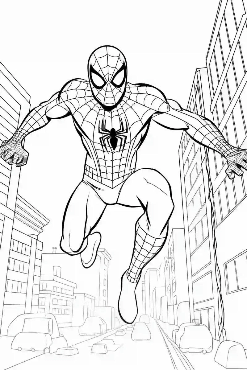 Khám phá ảnh tô màu spider man đầy sáng tạo