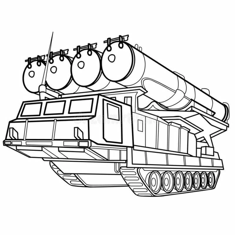 Bé sáng tạo với tô màu xe tăng quái vật