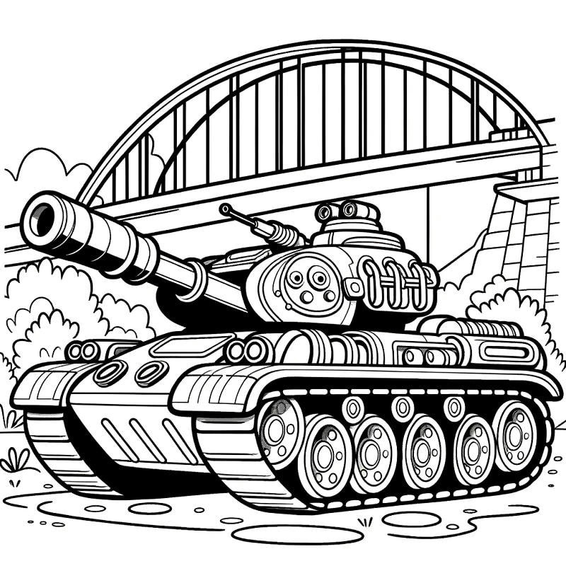 Học cách tô màu xe tăng sáng tạo cho bé