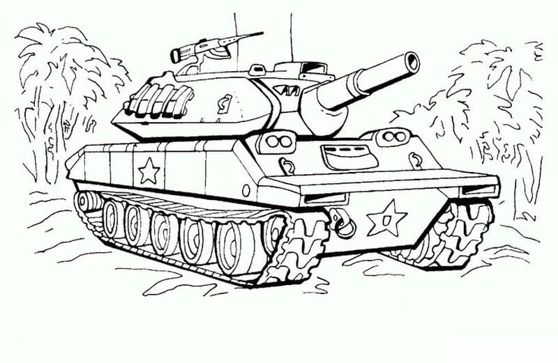 Bé yêu thích tô màu xe tăng kb-44 đầy màu sắc