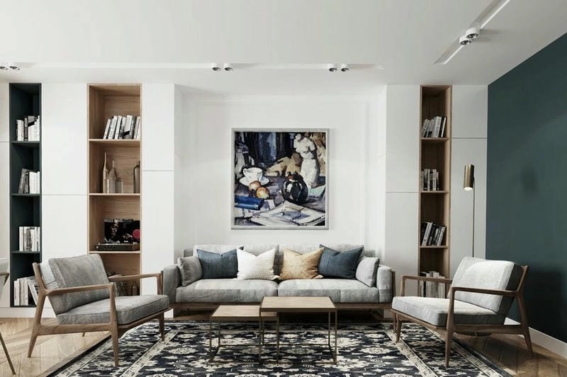 Không gian sống động nhờ tranh dán tường 3d phòng khách