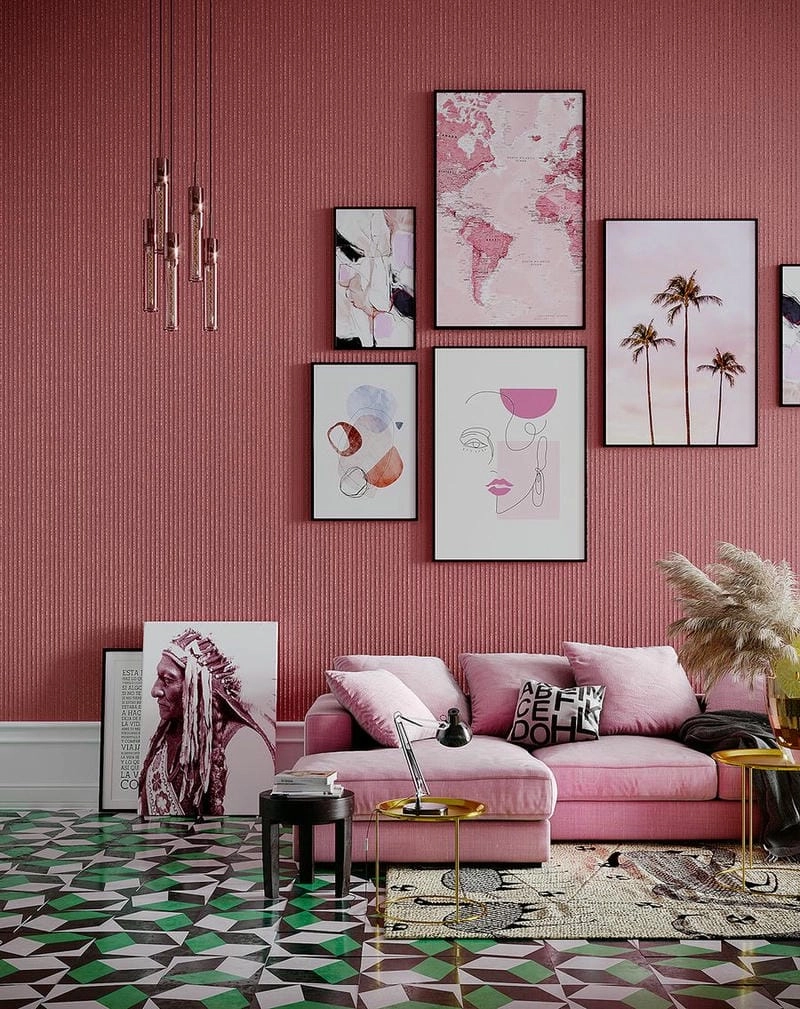 Không gian tinh tế với tranh trang trí phòng khách đẹp