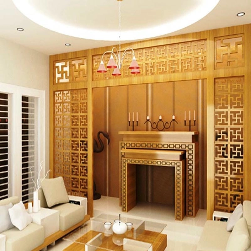 Tăng tính thẩm mỹ với vách ngăn che bàn thờ