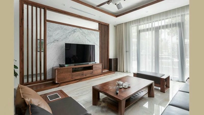 Thổi hồn nghệ thuật với trang trí vách tường tivi