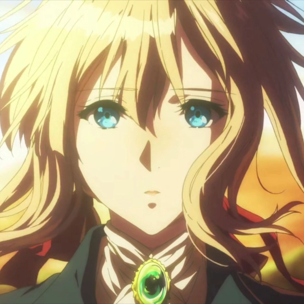 Violet Evergarden hình nền thường mang tông màu xanh tím dịu nhẹ