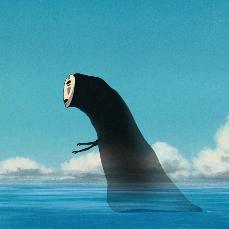 Hình ma Vô Diện cute là nét độc lạ trong fanart Ghibli
