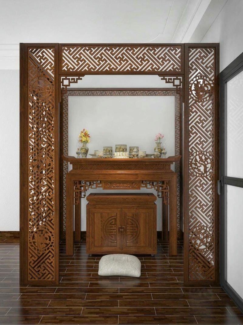 Khám phá những mẫu vách bàn thờ đẹp phong thủy