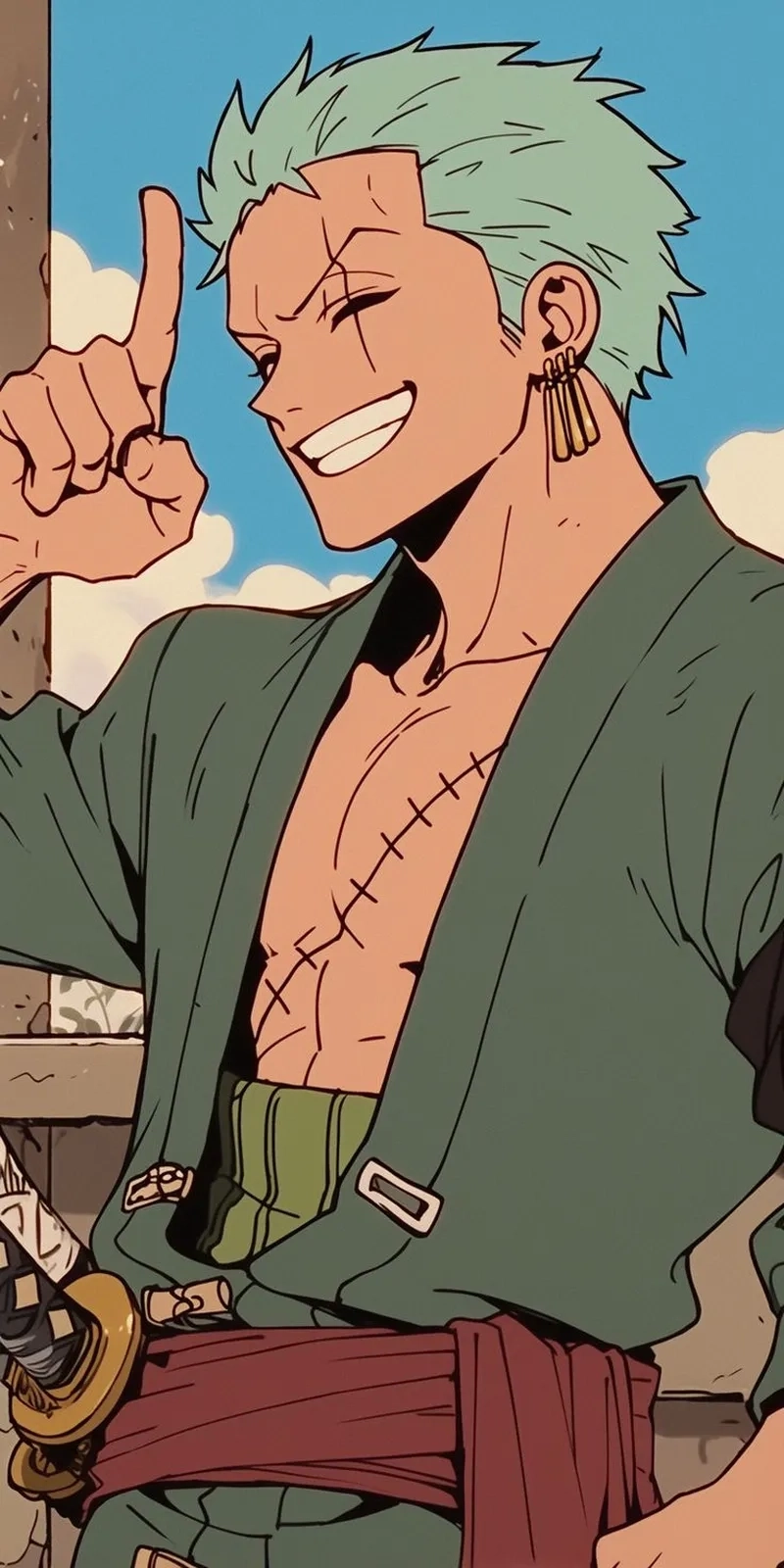 Visual siêu nét thể hiện rõ khí chất Zoro 4k