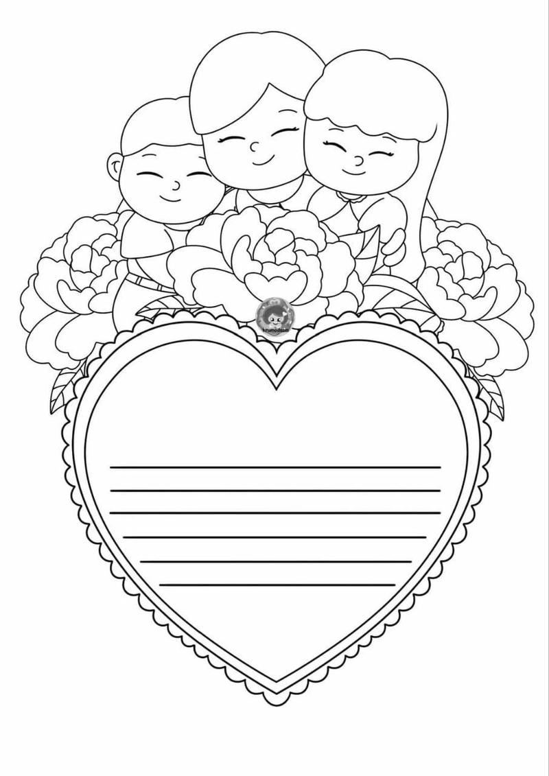 Khám phá ngay mẫu thiệp tô màu 20/10 cho bé tặng mẹ dịp đặc biệt