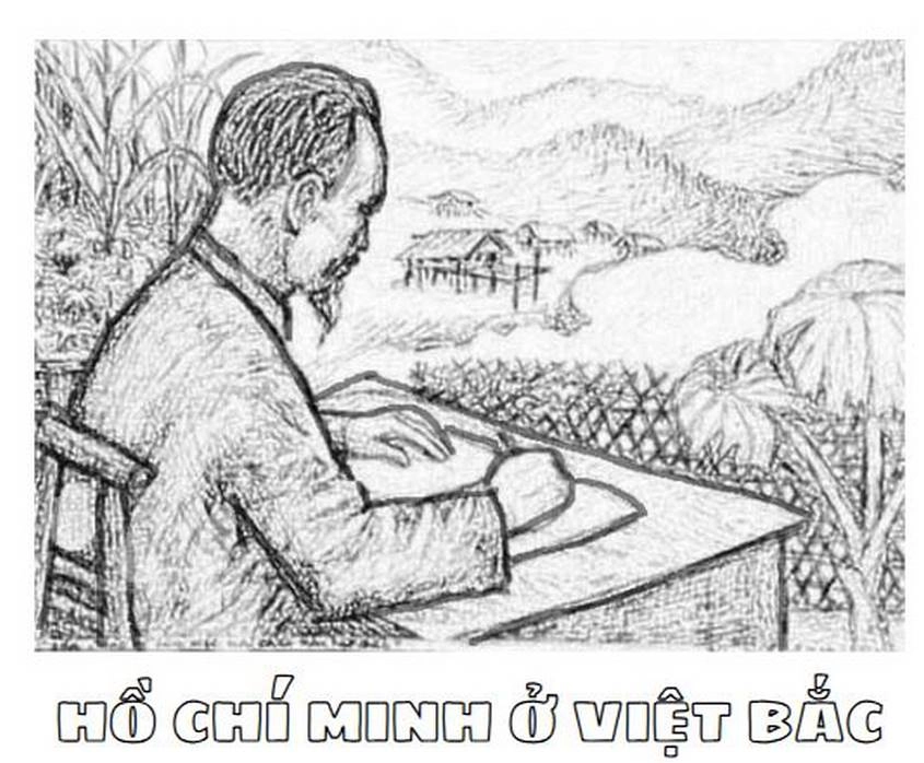 Dành cho bé sáng tạo với hình tô màu bác hồ yêu nước