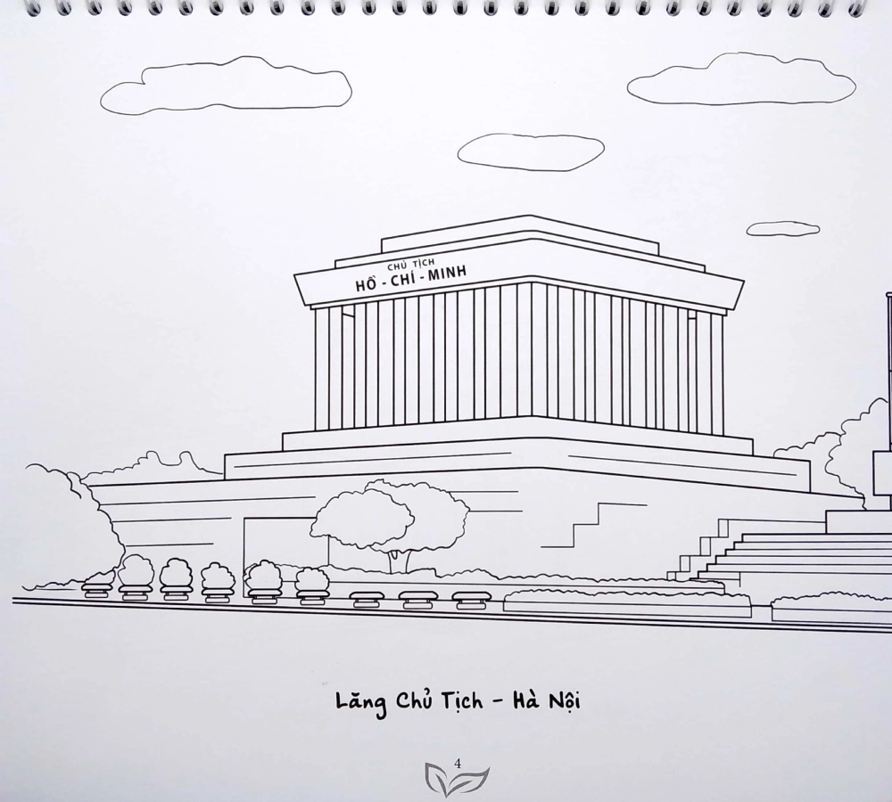 Học lịch sử cùng tranh tô màu lăng bác hồ rõ nét từng chi tiết