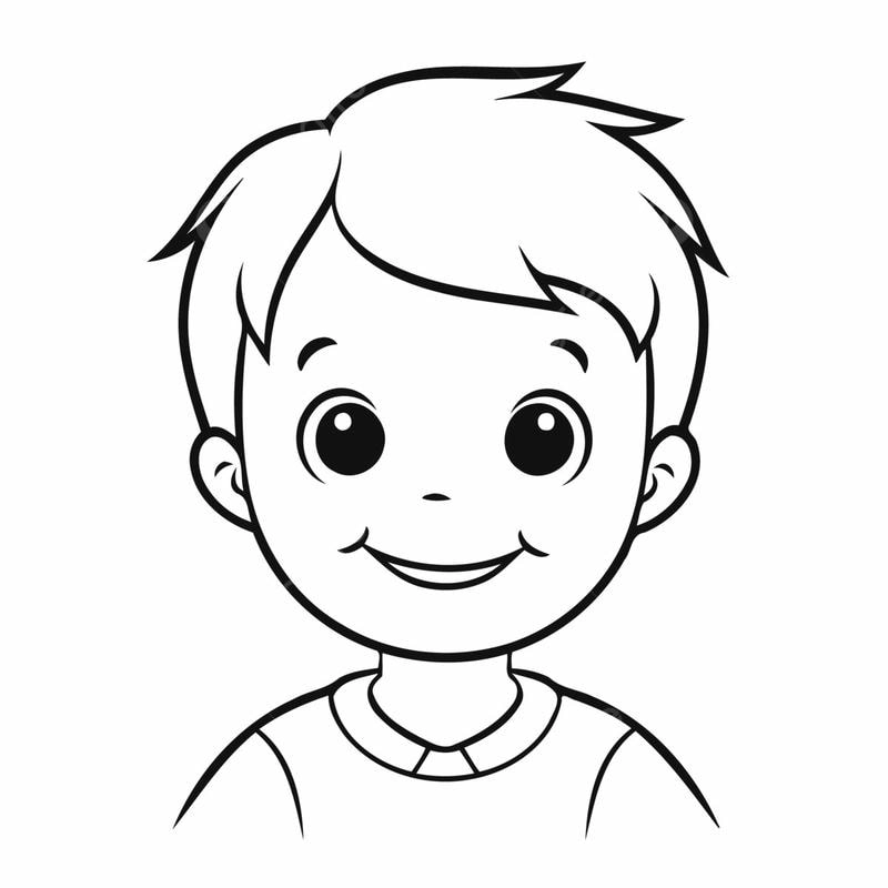 Tải về ngay hình tô màu em bé trai đáng yêu phù hợp với bé mầm non