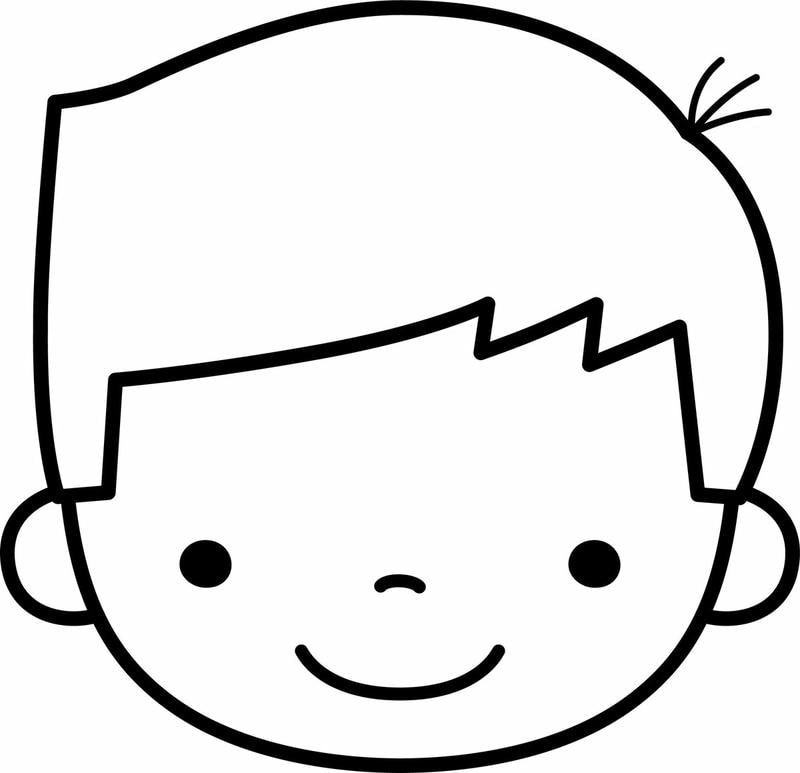 Giúp bé nhận biết cảm xúc với tô màu khuôn mặt bé trai sinh động