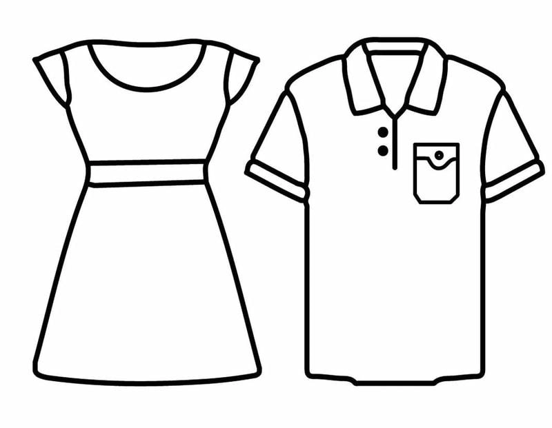 Dạy trẻ nhận diện trang phục qua tô màu áo bé trai váy bé gái