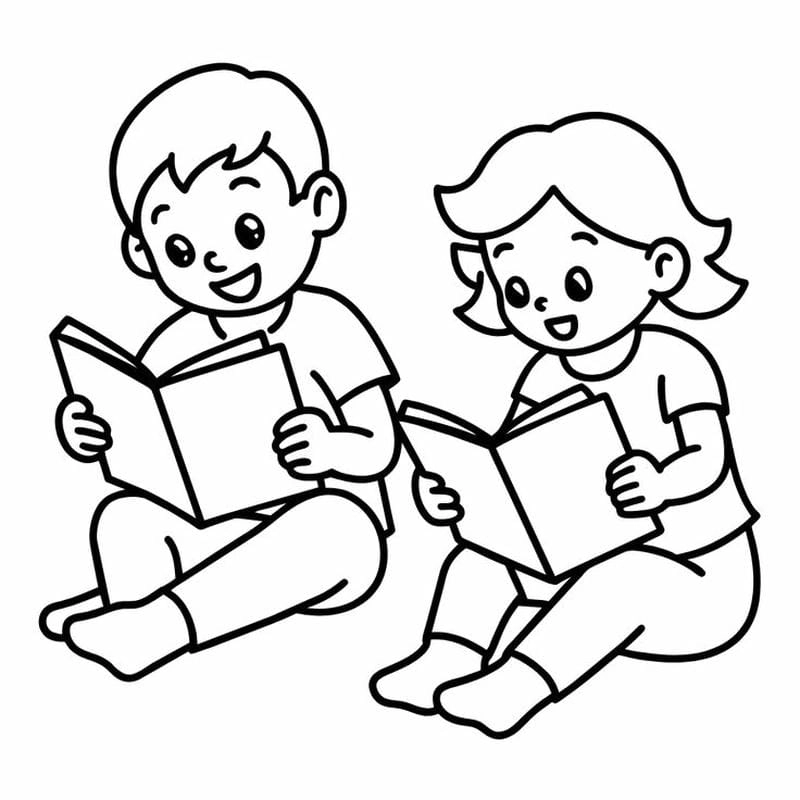 Lưu ngay bộ hình ảnh tô màu bé trai bé gái rõ nét và thân thiện