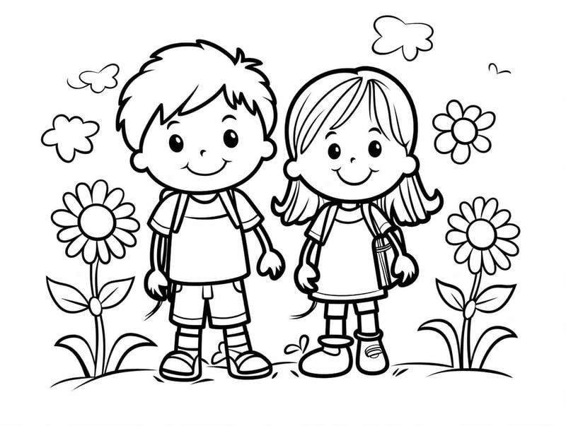 Tuyển chọn tranh tô màu bé trai nhiều chủ đề hấp dẫn