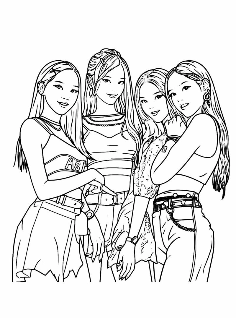 Tô sáng tạo với tranh tô màu chibi blackpink vui nhộn và đáng yêu