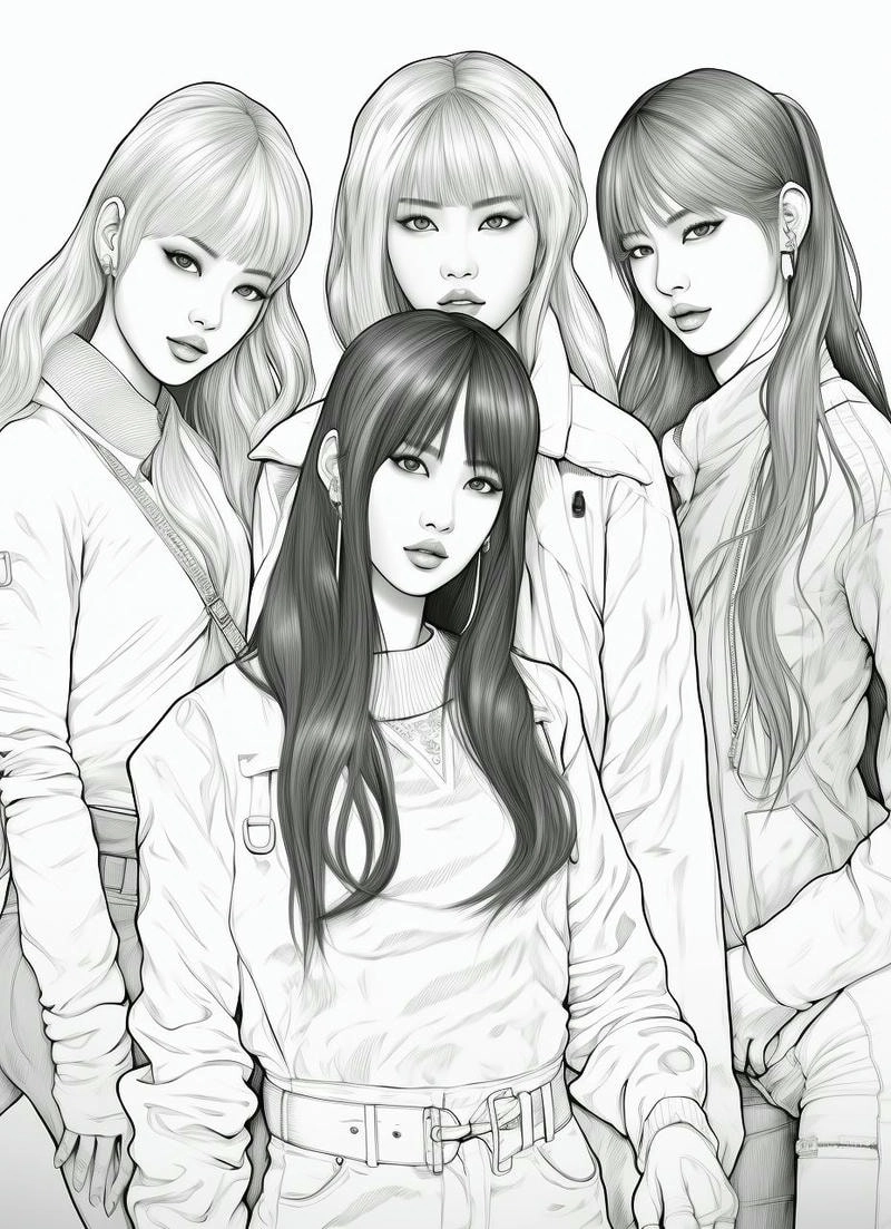 Bé mê mẩn với tranh tô màu blackpink chibi cute siêu dễ thương