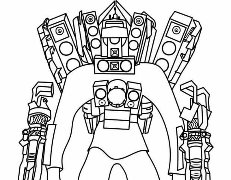 Khám phá màu tivi titan speakerman tô màu cameraman cực lạ và hài hước