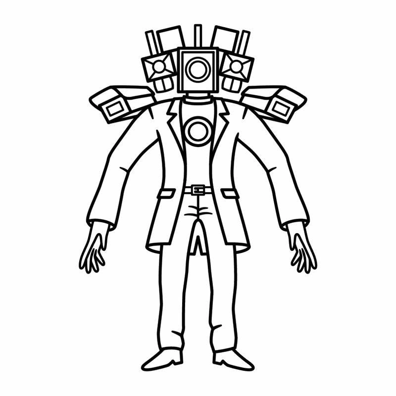 Bộ tranh cameraman titan tô màu siêu hấp dẫn khiến bé thích mê mỗi ngày