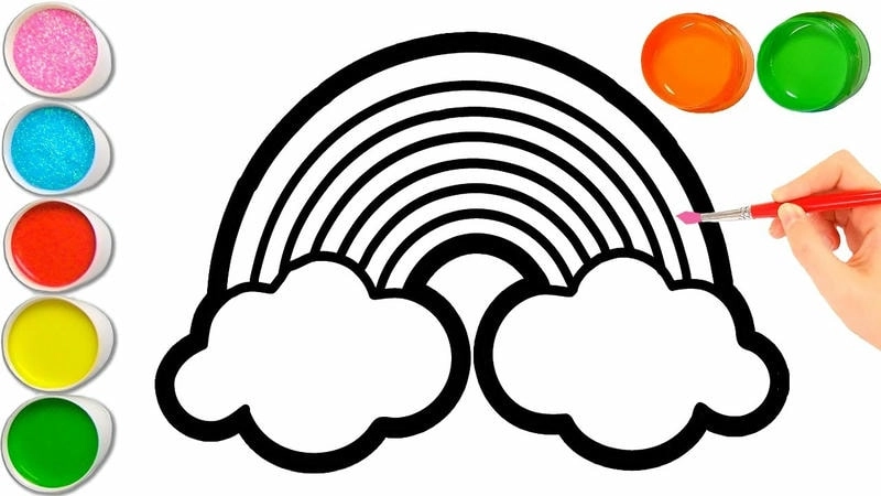Tô màu 7 sắc cầu vồng giúp trẻ hiểu về tự nhiên kỳ diệu