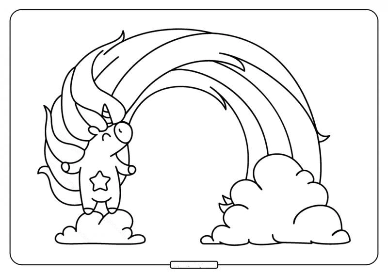 Hình cầu vồng tô màu kích thích trí tưởng tượng của bé