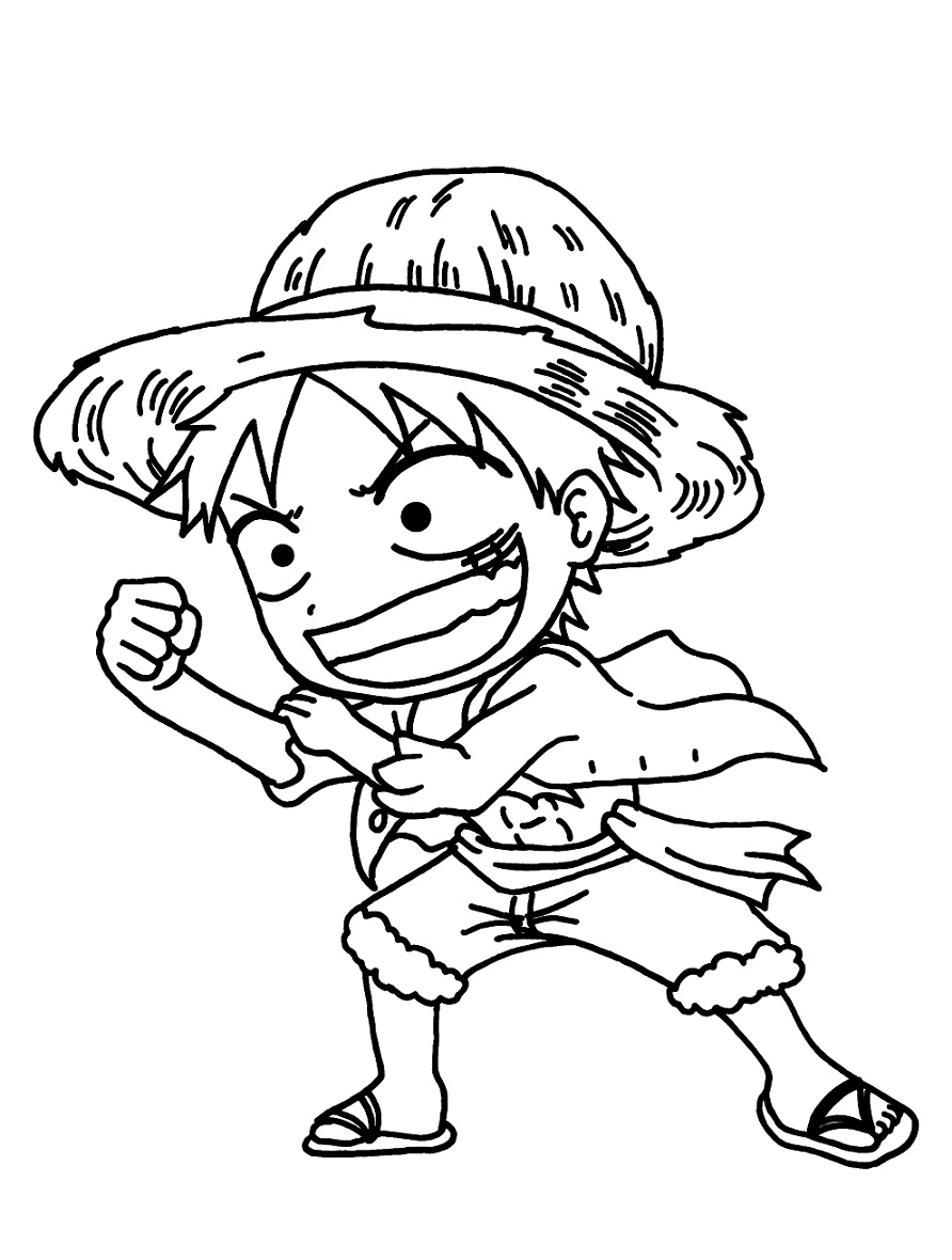 Tranh tô màu one piece luffy zoro sanji chibi bùng nổ màu sắc cực chất