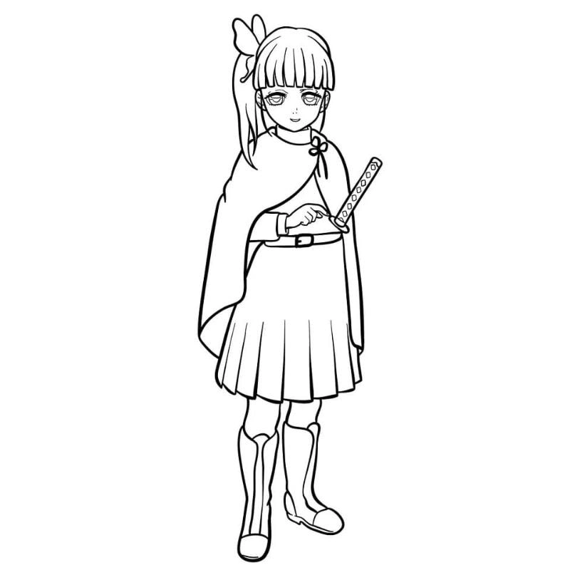 Tô màu thanh gươm diệt quỷ chibi vừa học vừa chơi cùng nhân vật