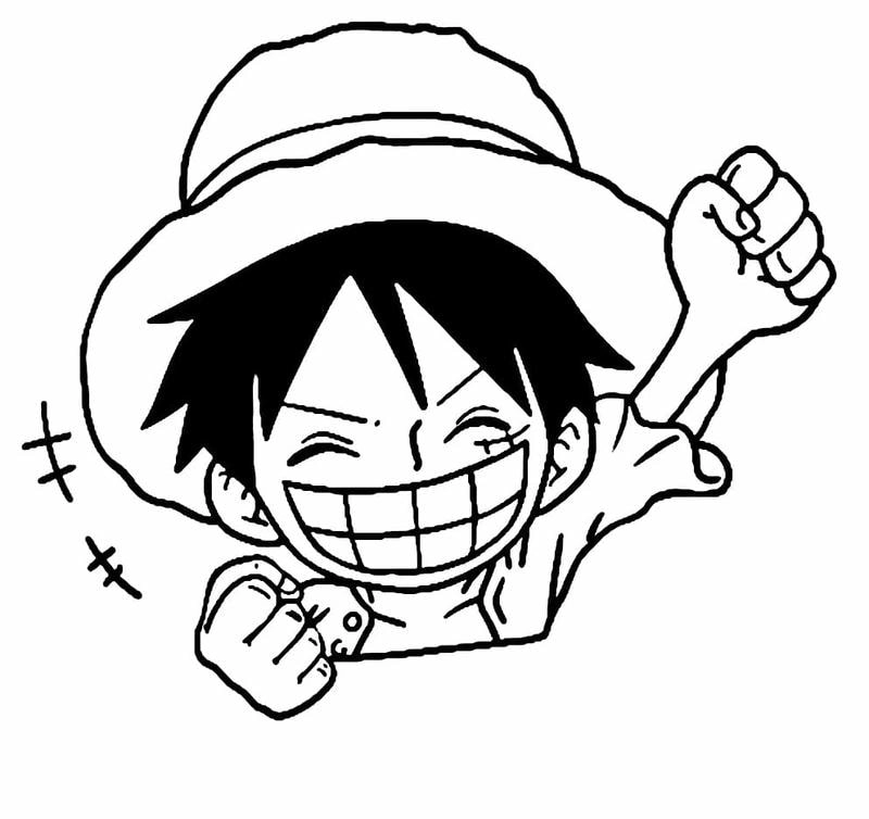 Tranh tô màu one piece chibi cho bé fan hải tặc tô thỏa thích