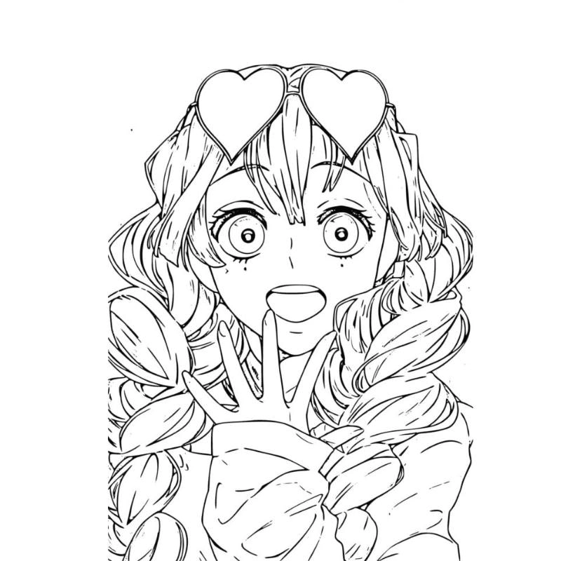 Tranh tô màu mitsuri chibi sắc hồng quyến rũ cho bé gái tô sáng tạo