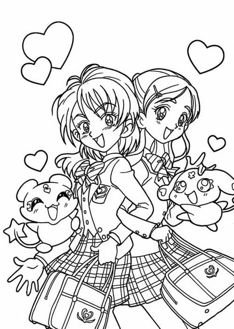 Hình tô màu chibi cute giúp bé phát triển khả năng thẩm mỹ