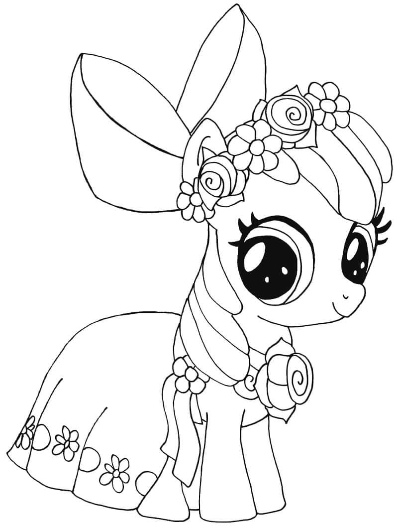 Tô màu sinh động với con ngựa pony tô màu cho bé trên tranh tô màu con ngựa