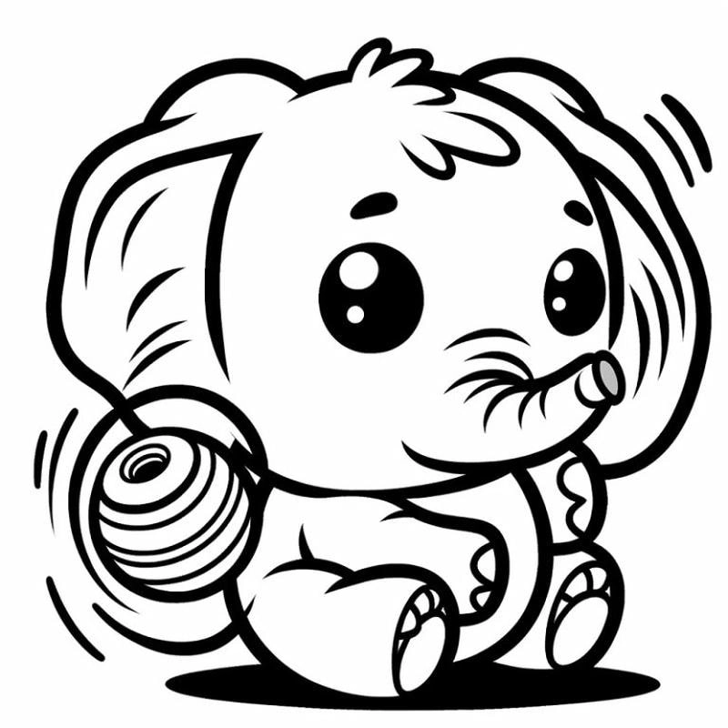 Tranh tô màu con voi là như thế nào khiến trẻ em phát cuồng?