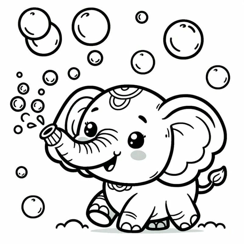 Chọn lọc hình ảnh con voi cho bé tô màu giúp bé thỏa thích sáng tạo qua tranh tô màu con voi