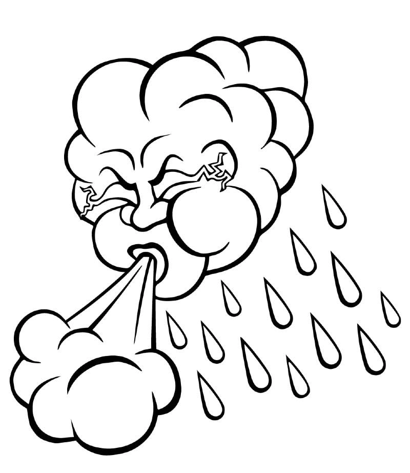 Bộ tranh to màu đám mây đẹp mang lại giờ tô màu vui nhộn