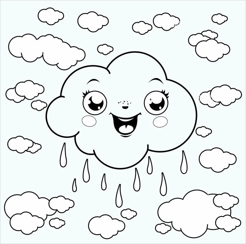 Tải ngay bộ tranh tô màu đám mây đẹp được nhiều phụ huynh chọn